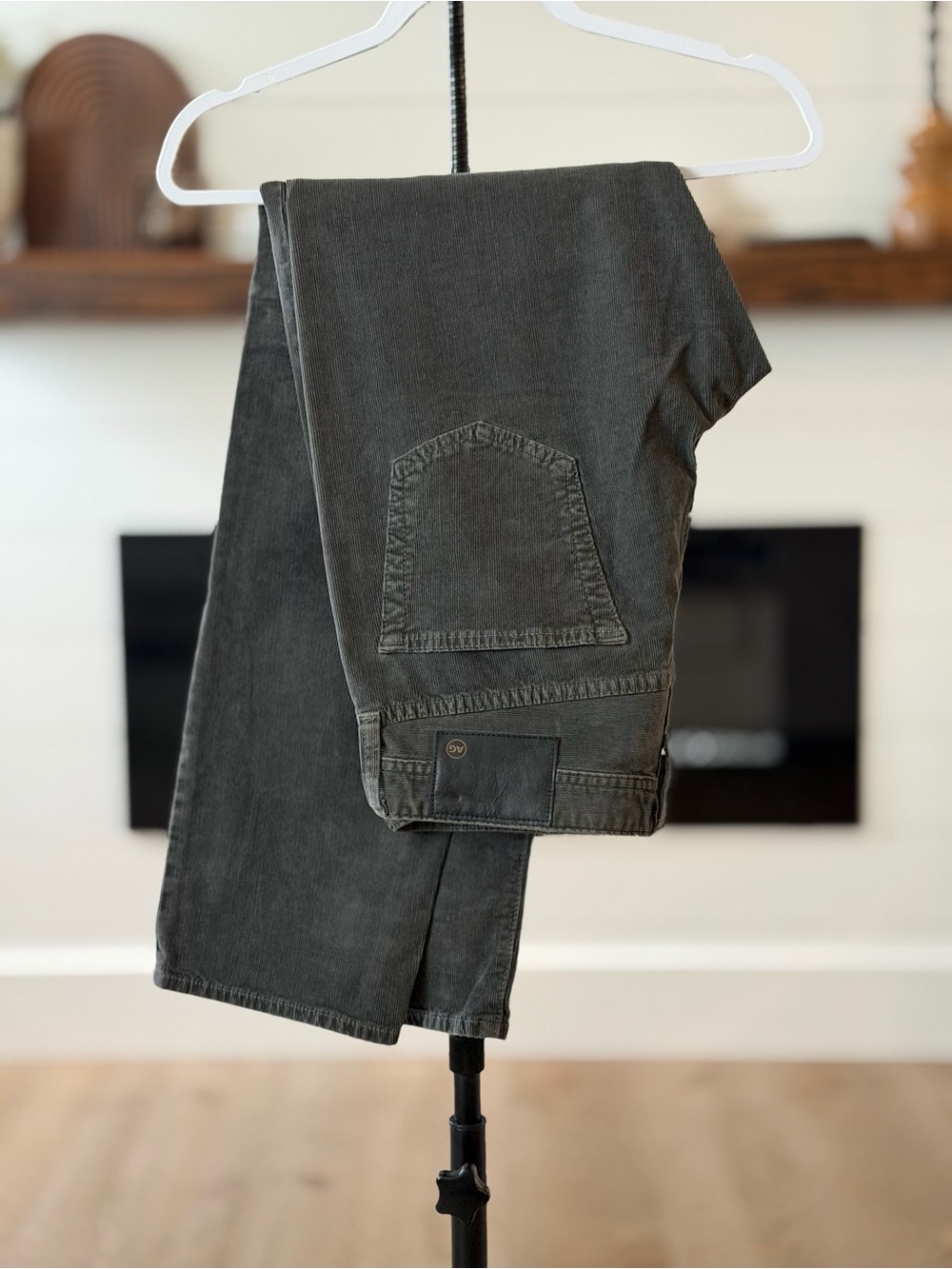 Ag Adriano Goldschmied Gray Corduroy Pants